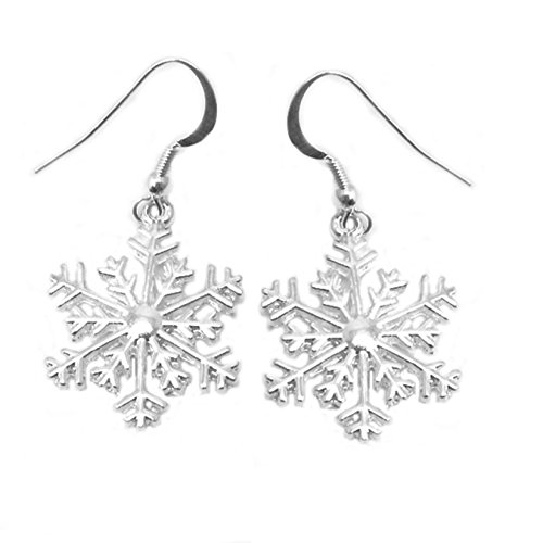 Preisvergleich Produktbild Schneeflocke Ohrringe mit 925er Silber Stift