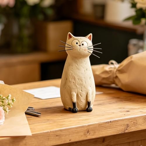 Vase chat en résine incassable pour sécuriser votre table - 4