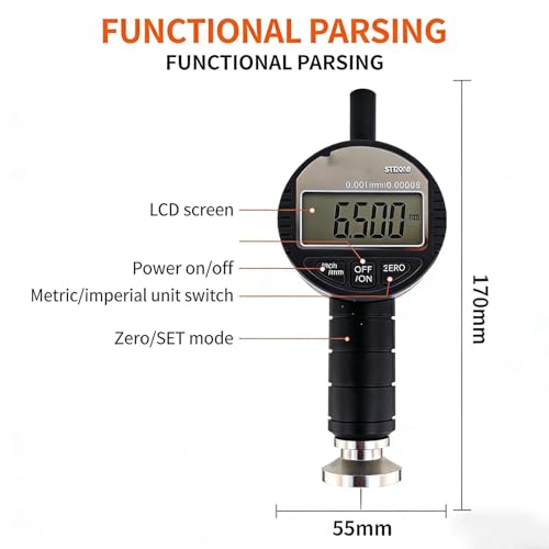 Détecteur de rugosité portable 0-6.5mm avec conversion mm/pouce pour test de sablage - 7