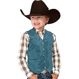 Lederhose Kinder, Cowboy Weste Kostüm Stil V Ausschnitt ärmellos Vintage Kinder-Westen Bequeme Reitweste Hochzeit Party Festzug Oktoberfest