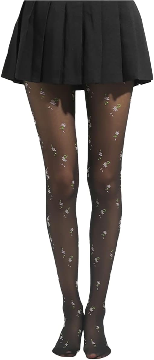 Sahabowi Women Tights, Female Sheer High Waist Pantyhose, Vintage Control Top Stockings