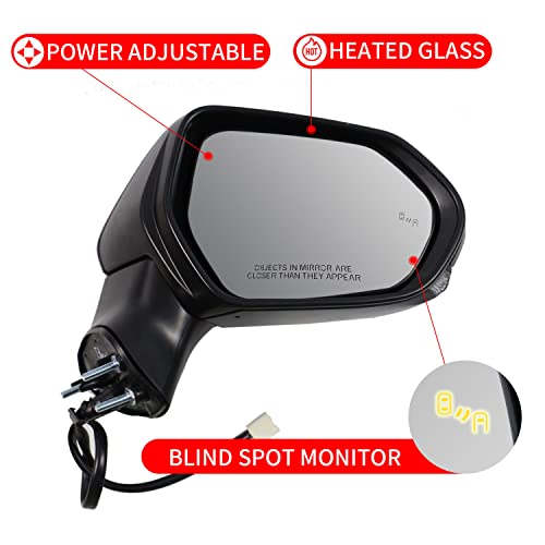 Marretoo for Toyota Camry Side Mirror Assembly Passenger Side 2024 2018 2019 2020 2021 2022 2023 2024 |Power |Heated |Turn Signal |Blind Spot Monitoring | (POWER+LAMP+HEAT+BSM, Passenger Side(RH)) by Marretoo - Image 3