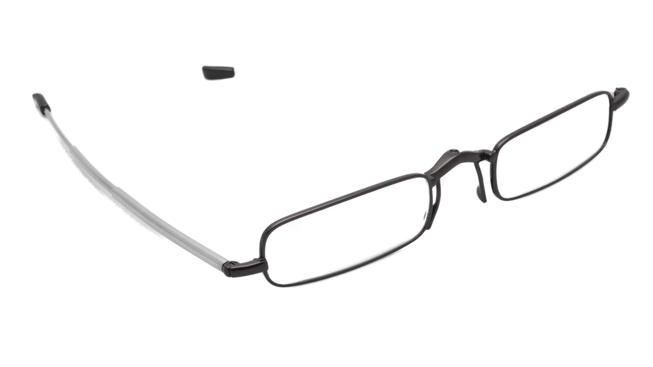 Dr.Harmann's Rectangular Reading Glasses (Gun Metal) (Compact +2.75)