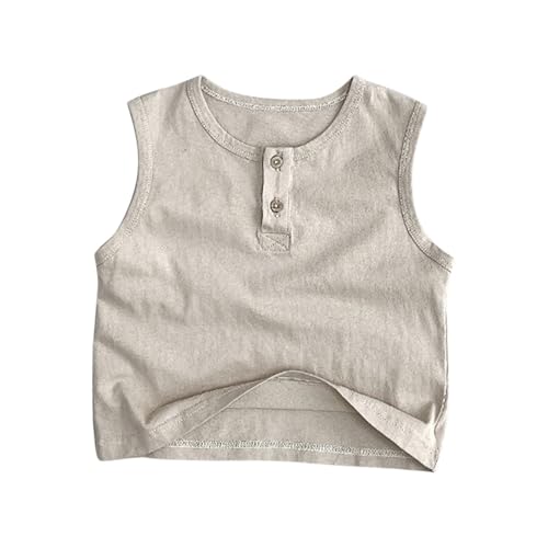 Toddler Boys Girls Tank Tops Soft Cotton Solid Undershirts Tees Sleeveless Tank Tops Shirts for Kids Summer Clothes