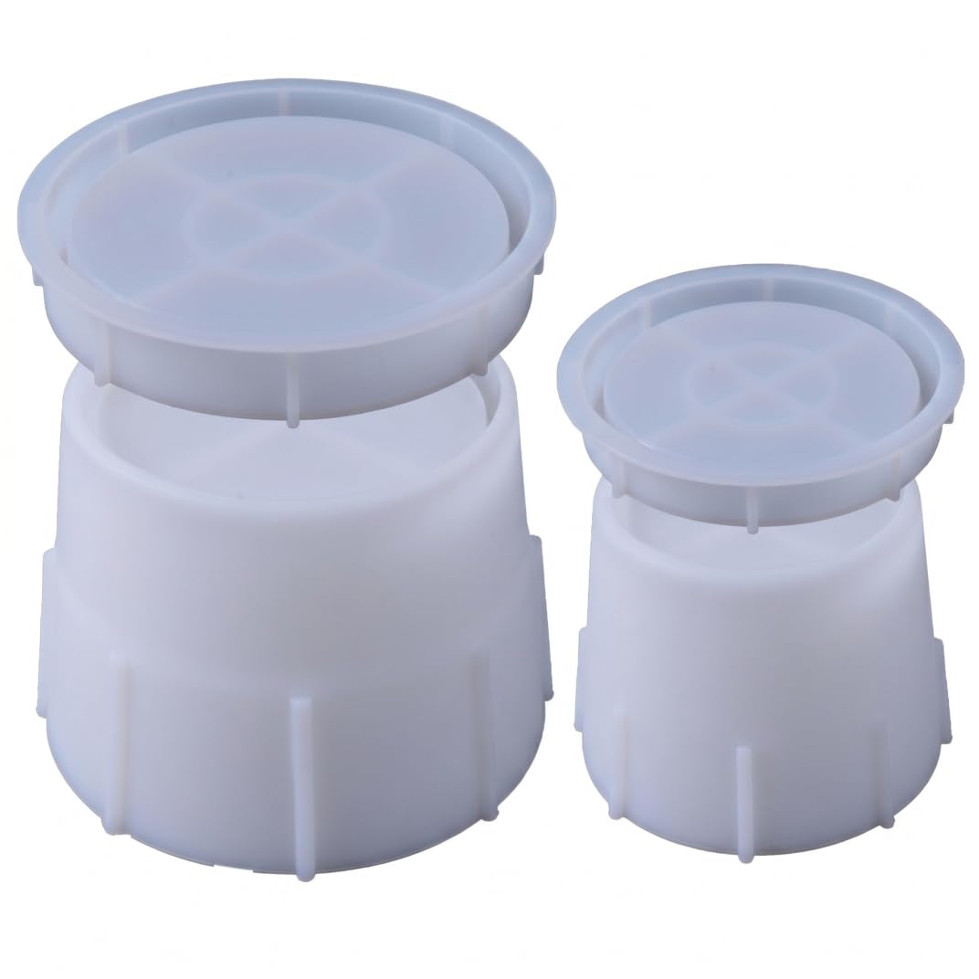 Xoeryoy Planter Mold, 2-pack Silicone Planter Molds, Concrete Flower Pot Molds With Tray, For Diy Succulent & Candle Holders