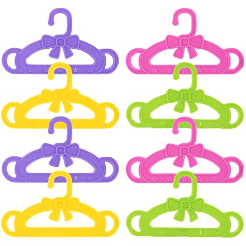 LuLiyLdJ 8 piezas de perchas para ropa de muñecas, armario, perchas para ropa de bebés, miniperchas para ropa de muñecas,...