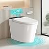 Smart toilet with built in tank bidet auto openclose foot sensor flush dryer heated seat soft close elongated one piece design zy695a  urban country home decor