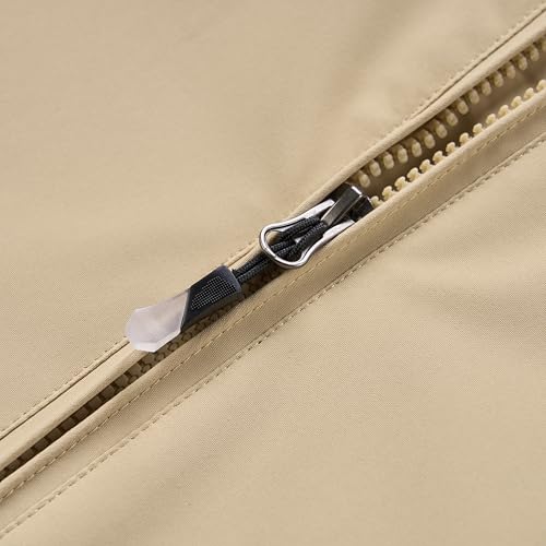 Blu Apparel Women's Waterproof Rain Hooded Jacket Windbreaker Hiking Walking Coat Spring Jackets (UK, Numeric, 14, Regular, Regular, Beige) - Image 8