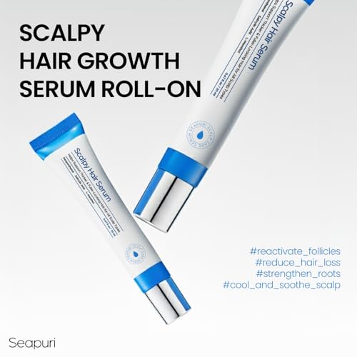 scalpy hair growth serum for men amp women for hair loss amp thinning  scalp treatment with salicylic acid menthol dexpanthenol  non-greasy lightweight  exfoliates dandruff amp soothes itch