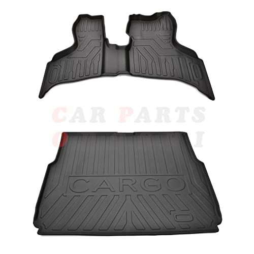 S700V S710V ハイゼット カーゴ 3Dマット ダイハツ 防水カーマット ペット用マット スキー 海水浴場 ハイゼットカーゴ 仕事 マット ハイゼットカーゴ 内装 (フロント+ラゲッジ セット)