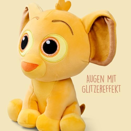 Simba Toys – Disney Doorables Plüschfigur Simba aus Der König der Löwen – weiche Kuschelfigur ca. 25 cm mit Kulleraugen – geeignet ab den ersten Lebensmonaten – passendes Geschenk für Klein und Groß
