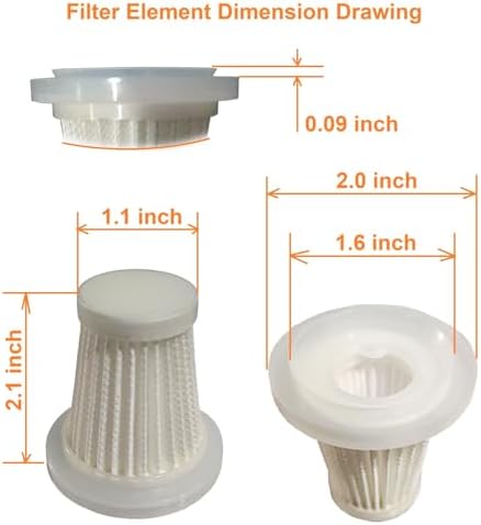 6 Pack Hepa Filters Compatible with CUGEFRE ST-6691Plus, Wirelume, AOHPEGN HL-151, Kdewere 151, HRYCF ST-6659Plus, Piwosa HL-121, NVKHG ST-6653Plus, Cordless Vacuum. image 5