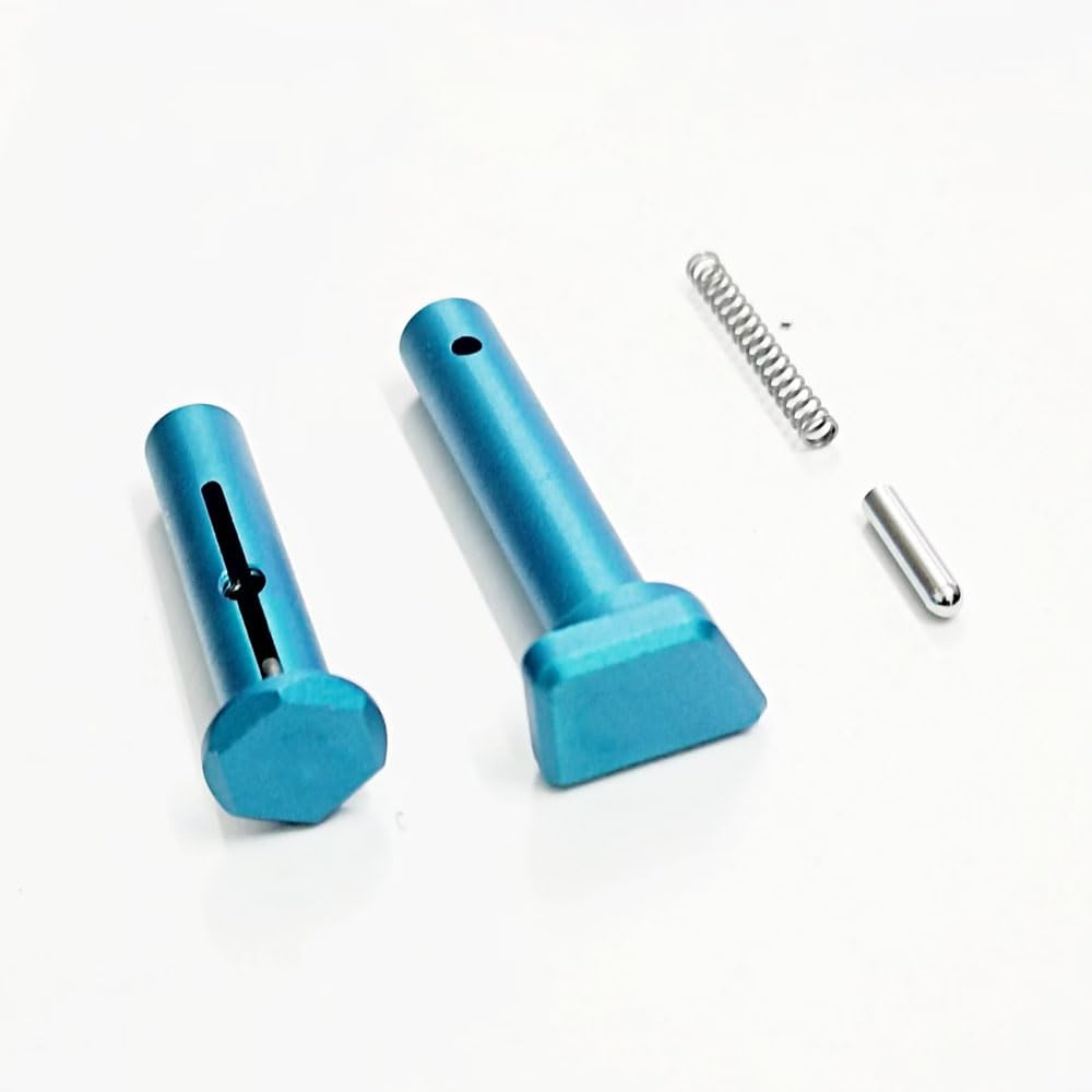 CHEEKON CNC Aluminum Locating Pin Set with Spring, Blue, for AEG BB Gun (Light Blue)