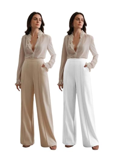Image of KOTTY Women's Formal Wide Leg Pant Set with Tailored Fit for Office Wear, Casuals Styling, and Elegant Smart Casual Fashion