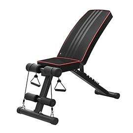 WERCHW Exercise Bench ，Adjustable Foldable Compact Workout Weight Bench Easy to Carry NO Assembly Needed Full Body Workout with Fast Folding Upgraded Incline/Decline Wider