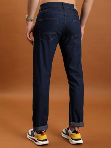 Image of Highlander Men's Straight Fit Jeans | Mid Rise | Stretchable | Designed for Comfort & Ease of Movement| Jeans for Man