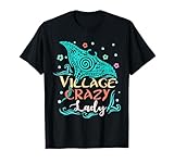 Village Tiki Farm Crazy Hawaiian Lady T-Shirt