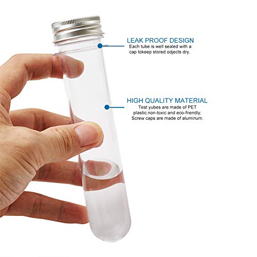 Image of Magibeads 12Pcs Clear Tube Plastic Bead Containers with Lids 5.9 x 1.45 Inches Travel Size Seed Bead Cylinder Bead Organizer Box Diamond Painting Storage Containers 60ml Capacity