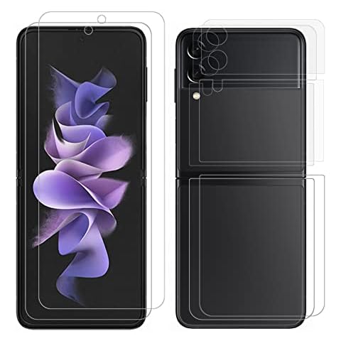 ZCDAYE Two Sets Screen Protector for Samsung Galaxy Z Flip 3 5G, HD Clear Soft Protective Film for Galaxy Z Flip 3 - Transparent Cover