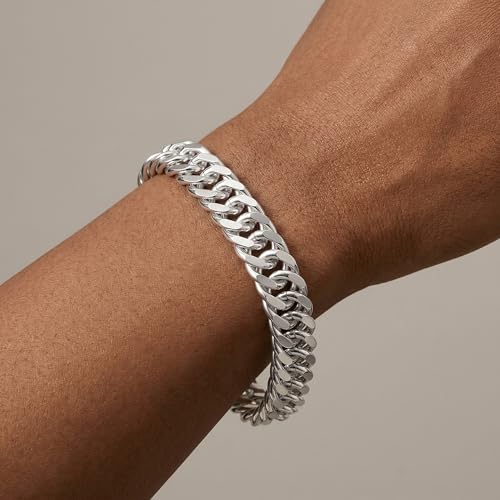 Pulsera de cadena de plata S925 para hombre 12mm miniatura 2
