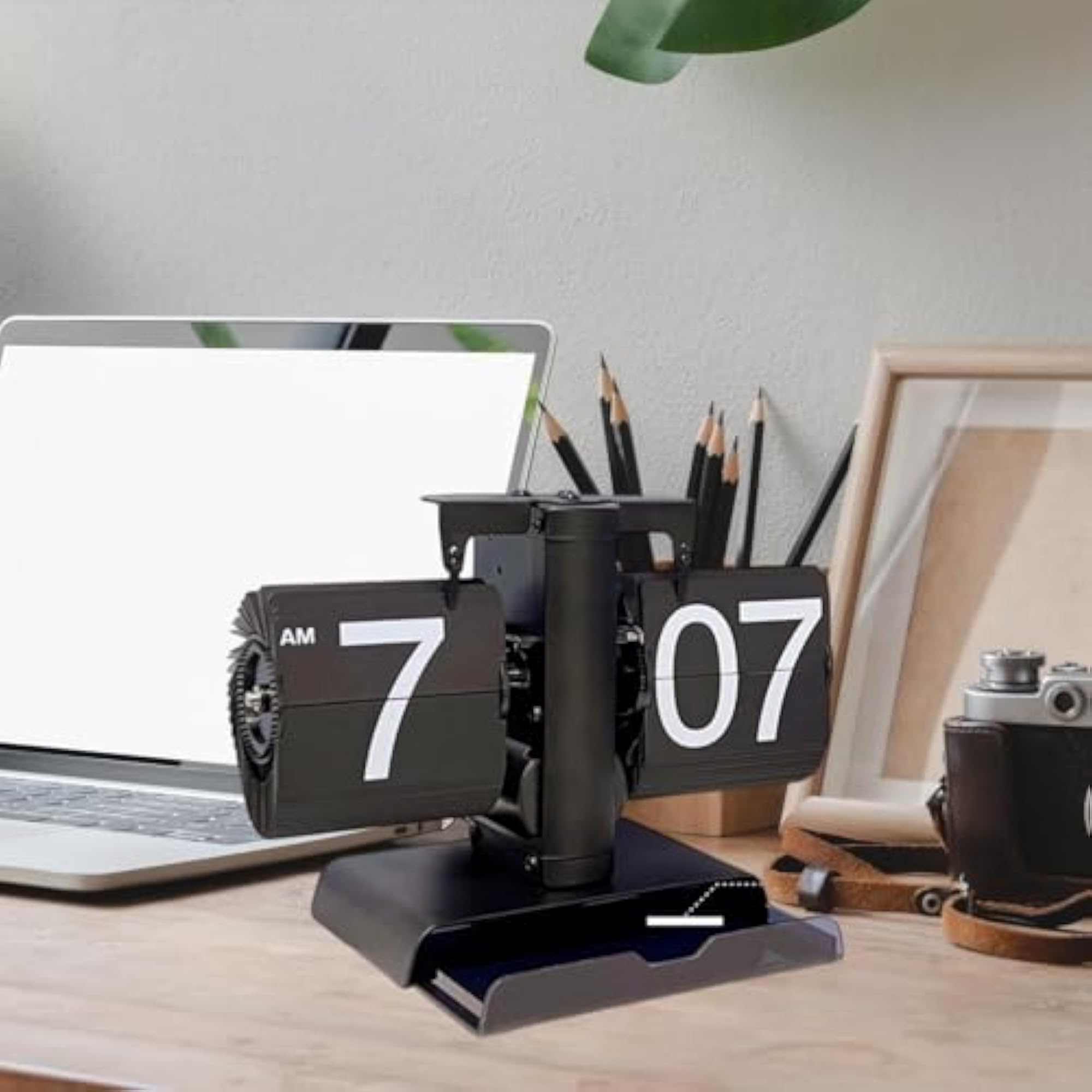 Flip Desk Clock Home Decor Mechanical Table Clock
