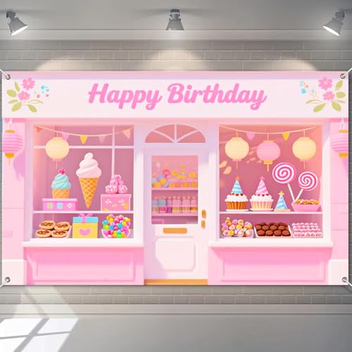BlissYard Banner Fiesta Dulces Fondo 71x43 pulgadas miniatura 1