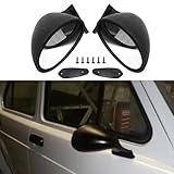 100% New and These mirrors are ready to be painted, chromed, or mounted right on if black is your color Base and glass mirrors are adjustable, just like any other side mirror These are perfect for street rods and custom projects and are universal to ...