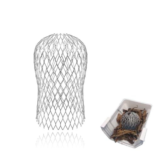 GNHG 3 Pezzi Filtro Grondaia Alluminio - Protezione Grondaia Anti Foglie Detriti per Pluviali 5-6.5cm, Filtro Scarico Tetto Riutilizzabile Anticorrosione