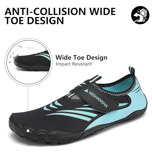Image of Mishansha Womens Mens Water Swim Shoes Wide Toe Box Barefoot Shoes US Size 5.5-13.5 Women / 3-11.5 Men