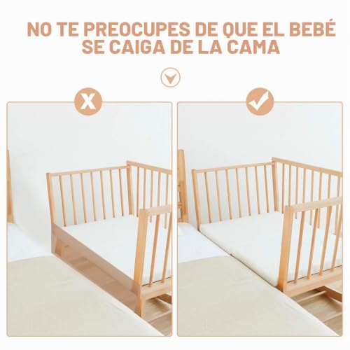 Miniatura 5 de Lattcure Cinturón Para Cuna De Bebé, 7 M, Fijación Para Camas Auxiliares, Correa Para Cama Somier, Cinturón Para Camas Con Somier, Cinturón Blanco Para Acoplar A La Cama De Adultos