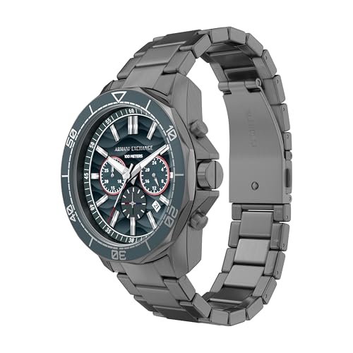 Image of Armani Exchange A|X Dive-Inspired Stainless Steel Watch for Men