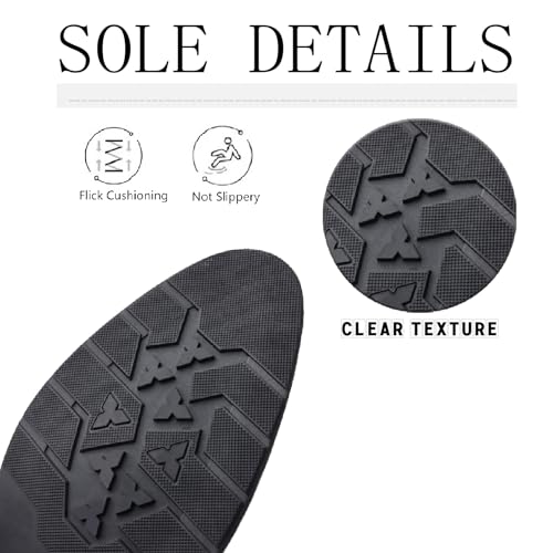 Men's Genuine Leather Buckle Strap Chelsea Ankle Boots with Side Zipper Formal Comfortable Block Heel Chukka Booties for Wedding Office Business Dress Boots4