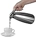 Isosteel VA-9345K 1 Litre 18/8 Stainless Steel Tableline Double-Walled Straight Shape Vacuum Pot with Flap Lid...