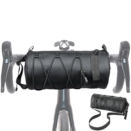 Borsa Manubrio Bici – Borsa Telaio Bici Impermeabile 2,5L – borsa per bici elettrica - borsa sottosella bici Con Tracolla Regolabile, Realizzata in 600D Poliestere, Adatta per MTB, Bici Corsa, Gravel