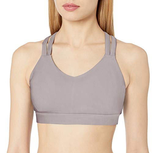C9 Champion Women's Medium Support Compression Strappy Back Cami Bra, Cobblestone Gray/Harbor Stone, M