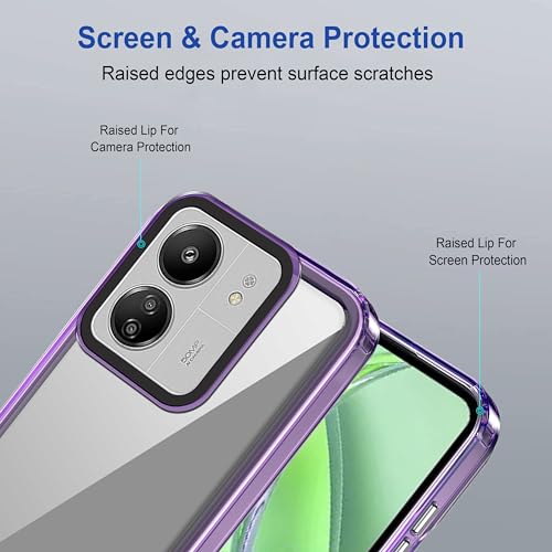 Image of amazon basics Back Case Cover for Mi Redmi 13C 4G (TPU + PC Purple)
