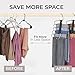 MORALVE Pants Hangers Space Saving - 2 Pack - Non-Slip Multi-Layer Space Saving Hangers - Multifunctional Clothing Rack for Closet Storage - Ideal for Jeans, Trousers, Skirts, Scarves & Slacks (Black)
