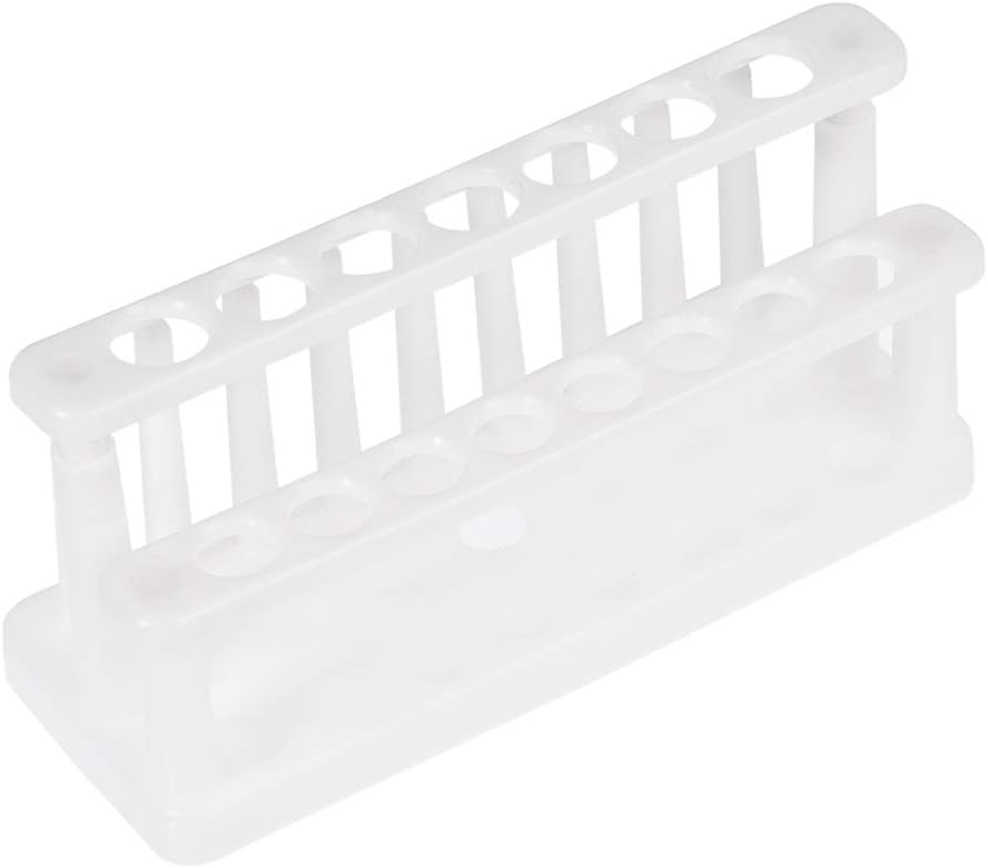 sourcing map Test Tube Stand Holder Rack 15 Wells 9 Pins for 16-20mm Tubes White