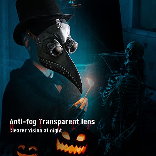 FUXHBFB Plague Doctor Halloween Bird Mask - Retro Rivet Steampunk Latex Costume Props for Men Women - Cosplay Masks - Image 2
