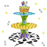 Cartoon Story Cupcake Stand for Toy Theme Birthday Decoration Baby Shower Party Supplies 3-Tier Cardboard Cake Stand Dessert Tower Holder