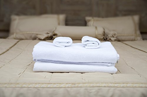 rafitextil - Pack 2 alfombrin regenerado 650 gr/m 50 x 60, blanc Cover