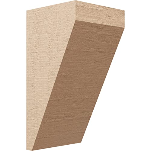 11"W x 11"D x 22"H Wide Concord Rough Cedar Woodgrain TimberThane Corbel, Primed Tan