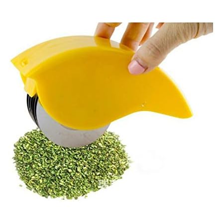 Amazon ローラーステンレス鋼 ネギスライサー 野菜カッター ねぎカッター ねぎハサミ フードシュレッダー 手作りパスタ 多機能 家庭用 キッチンガジェット イエロー スライサー カッター オンライン通販