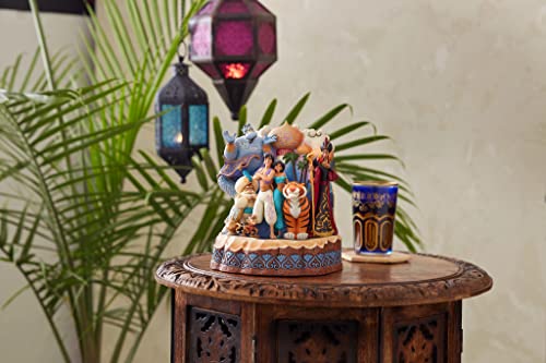 Enesco Disney Traditions by Jim Shore Aladdin Characters Carved by Heart Figurine, 7.67 Inch, Multicolor