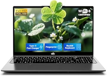 NIMO 15.6" IPS FHD-Student-Laptop, 16GB RAM 512GB SSD Intel N150(Beat to i3-10110U, 4 Cores Up to 3.6GHz) Computer with 2 Years Warranty, 65W Type-C, Fingerprint, Backlit Keyboard, Wi-Fi 6, BT5.2