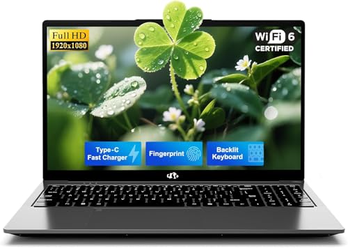 NIMO 15.6" IPS FHD-Student-Laptop, 16GB RAM 512GB SSD Intel N150(Beat to i3-10110U, 4 Cores Up to 3.6GHz) Computer with 2 Years Warranty, 65W Type-C, Fingerprint, Backlit Keyboard, Wi-Fi 6, BT5.2