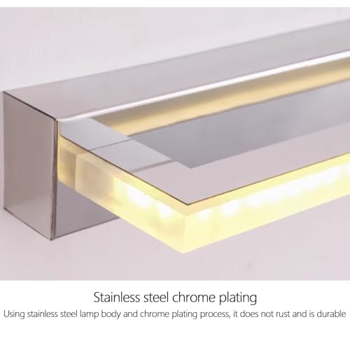 Espejo Impermeable sin Sombras con Luz de Pared Baño Rectangular de 42cm 2