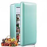 Crzoe Mini Fridge with Freezer with 3.2 cu. ft, Adjustable Removable Glass Shelves, Energy Saving, C