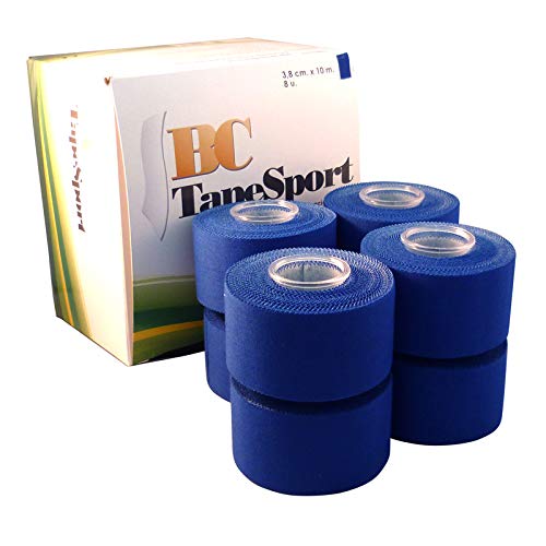 BC Sport Tape Caja de 8 rollos 3,8 cm x 10 m (Azul)
