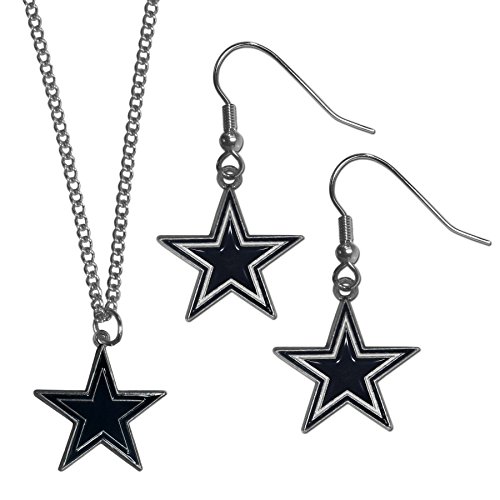 Pendientes y collar de Dallas Cowboys azul para lucir en días de partido